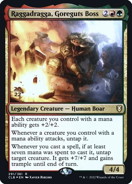 Raggadragga, Goreguts Boss, Magic card PCLB 291s — Battle for Baldur's Gate Promos set
