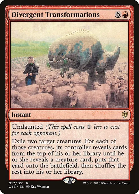 Divergent Transformations, Magic card C16 17 — Commander 2016 set