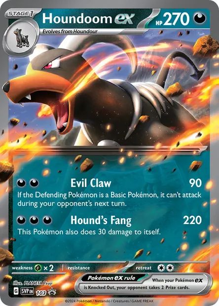 Houndoom ex, Pokémon card PR-SV 103 — SVP Black Star Promos set