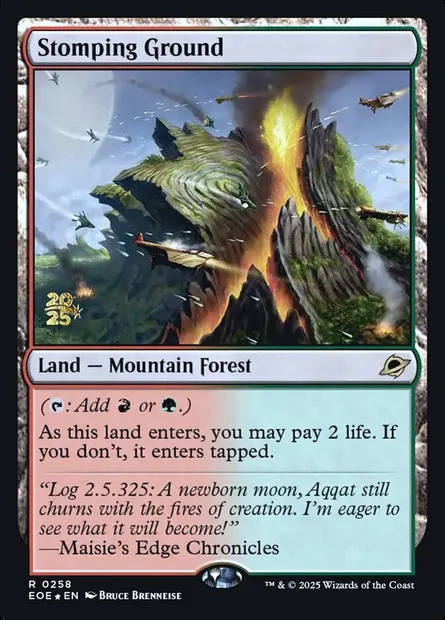 Stomping Ground, Magic card PEOE 258s — Edge of Eternities Promos set
