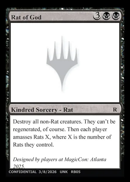 Rat of God, Magic card UNK RB05d — Unknown Event set