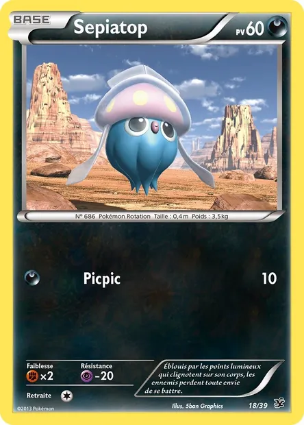 Sepiatop, carte Pokémon KSS 18 — extension Bienvenue à Kalos