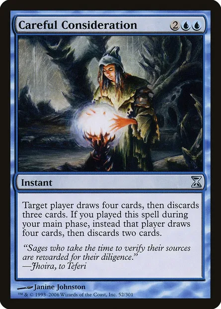 Careful Consideration, Magic card TSP 52 — Time Spiral set