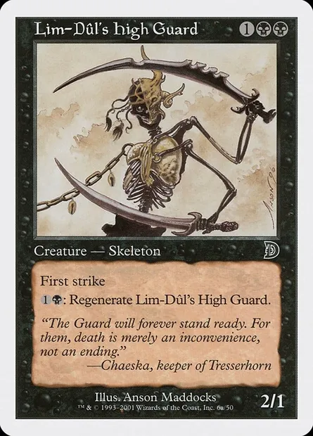 Haute garde de Lim-Dûl, carte Magic DKM 6a — extension Deckmasters