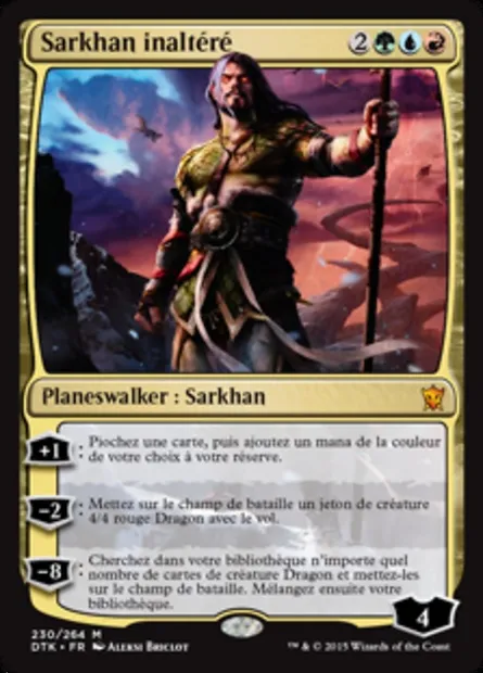 Sarkhan inaltéré, carte Magic DTK 230 — extension Les Dragons de Tarkir