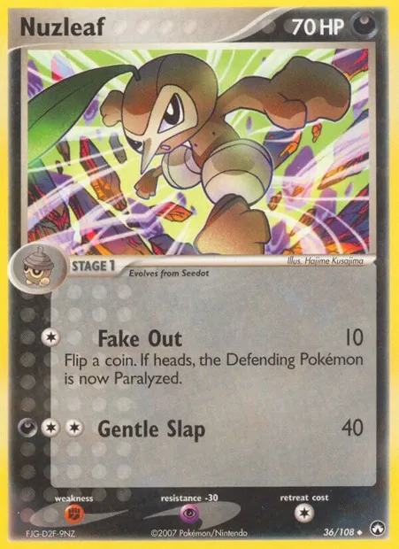 Nuzleaf, Pokémon card PK 36 — Power Keepers set