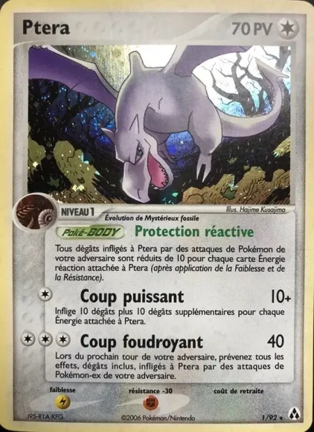 Ptéra, carte Pokémon LM 1 — extension EX Créateurs de légendes