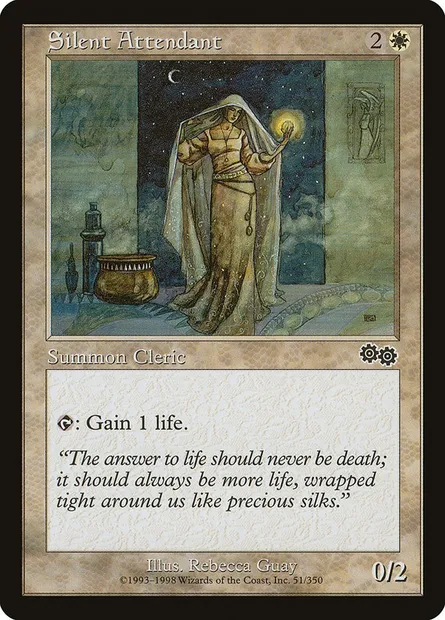 Silent Attendant, Magic card USG 51 — Urza's Saga set