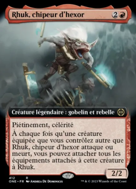 Rhuk, chipeur d'hexor, carte Magic ONE 412 — extension Tous Phyrexians