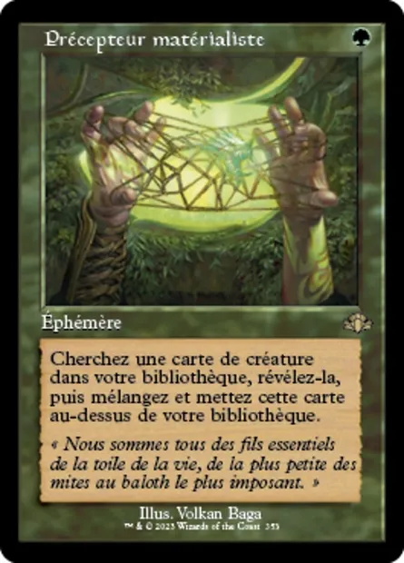 Précepteur matérialiste, carte Magic DMR 353 — extension Dominaria Remastered