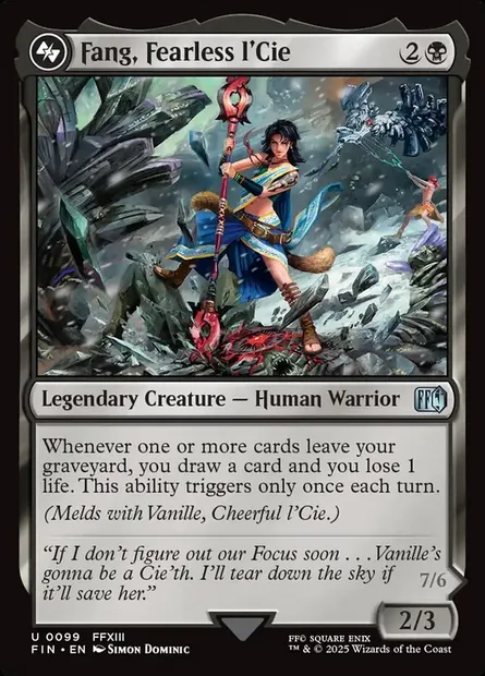 Fang, Fearless l'Cie, Magic card FIN 99 — Final Fantasy set