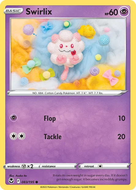 Swirlix, Pokémon card SIT 083 — Silver Tempest set