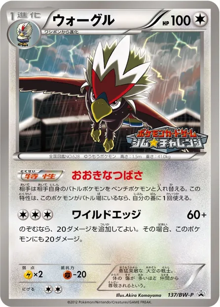 Braviary, Pokémon card BWP 137 — BW Promos set