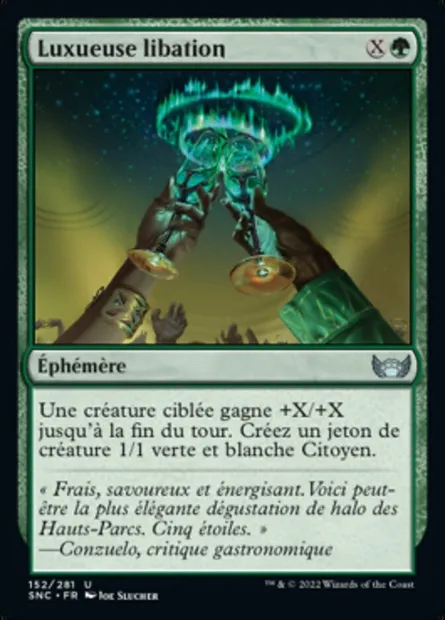 Luxueuse libation, carte Magic SNC 152 — extension Les rues de la Nouvelle-Capenna