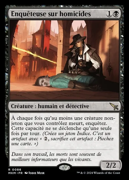 Enquêteuse sur homicides, carte Magic MKM 86 — extension Murders at Karlov Manor