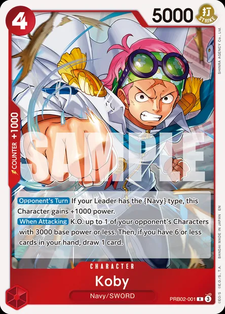 Koby, One Piece card PRB02-001 — ONE PIECE CARD THE BEST vol.2 set