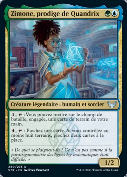 Zimone, prodige de Quandrix, carte Magic STX 250 — extension Strixhaven: l'Académie des Mages