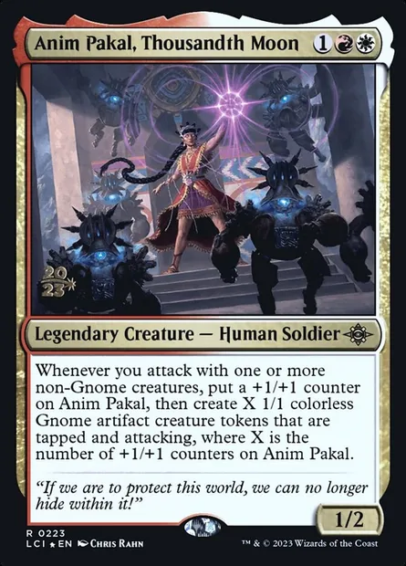 Anim Pakal, Thousandth Moon, Magic card PLCI 223s — The Lost Caverns of Ixalan Promos set