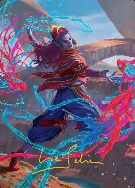 Rootha, Mastering the Moment // Rootha, Mastering the Moment, carte Magic ASOS 34 — extension Secrets of Strixhaven Art Series