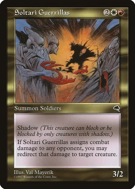 Soltari Guerrillas, Magic card TMP 272 — Tempest set