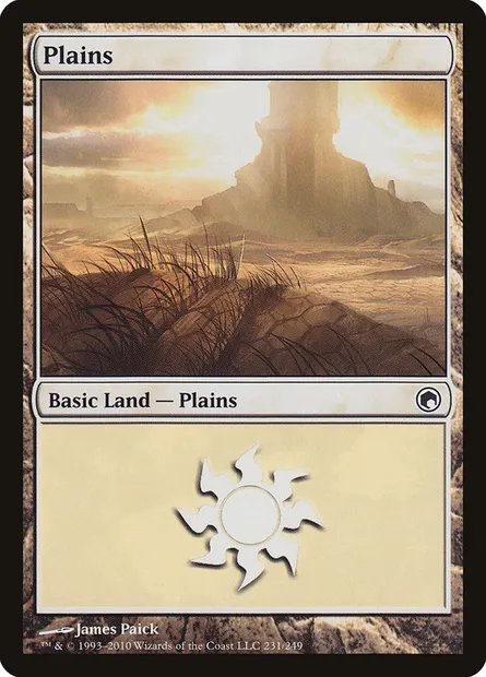 Plains, Magic card SOM 231 — Scars of Mirrodin set