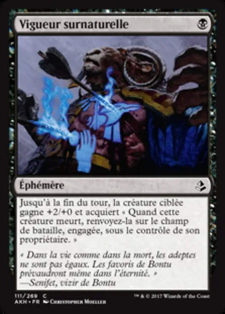 Vigueur surnaturelle, carte Magic AKH 111 — extension Amonkhet