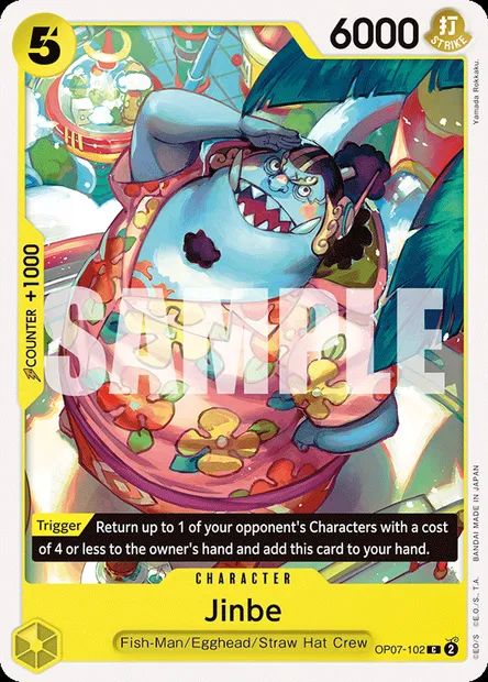 Jinbe, carte One Piece OP07-102 — extension 500 YEARS IN THE FUTURE