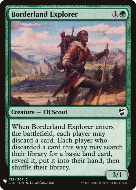 Borderland Explorer, Magic card PLST C18-133 — The List set
