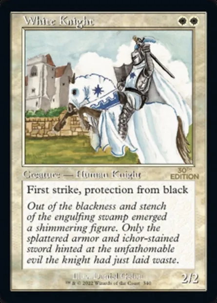 White Knight, Magic card 30A 340 — 30th Anniversary Edition set