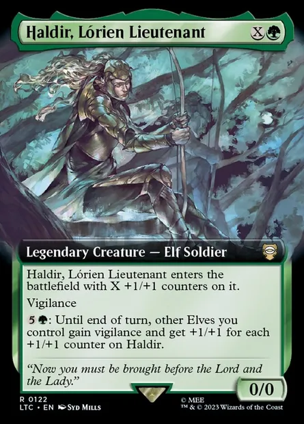Haldir, Lórien Lieutenant, Magic card LTC 122 — Tales of Middle-earth Commander set