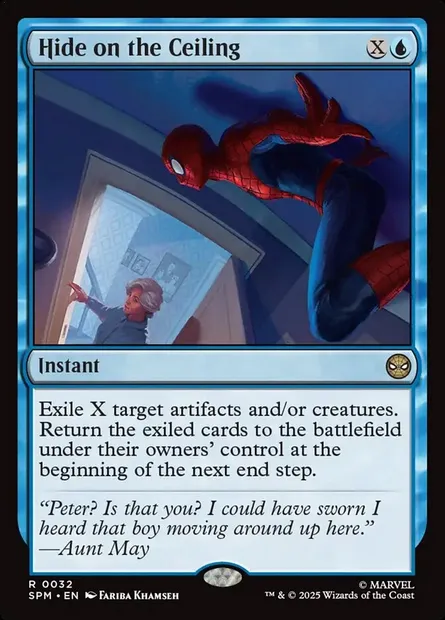 Hide on the Ceiling, Magic card SPM 32 — Marvel's Spider-Man set