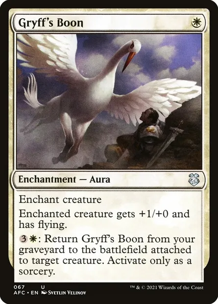 Gryff's Boon, Magic card AFC 67 — Forgotten Realms Commander set