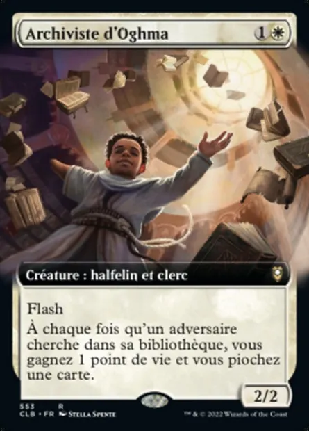 Archiviste d'Oghma, carte Magic CLB 553 — extension Commander Légendes : la bataille de la Porte de Baldur