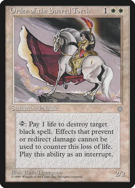 Order of the Sacred Torch, Magic card ICE 45 — Ice Age set
