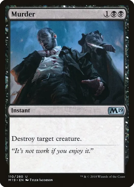 Murder, Magic card M19 110 — Core Set 2019 set