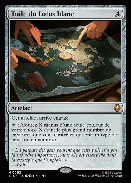 Tuile du Lotus blanc, carte Magic TLA 262 — extension Avatar: The Last Airbender