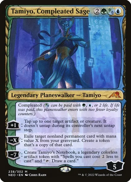 Tamiyo, Compleated Sage, Magic card NEO 238 — Kamigawa: Neon Dynasty set