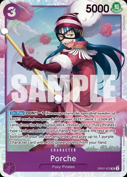 Porché, carte One Piece OP07-072 — extension 500 YEARS IN THE FUTURE