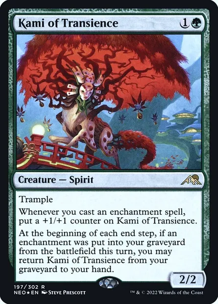 Kami de la fugacité, carte Magic PNEO 197s — extension Kamigawa: Neon Dynasty Promos