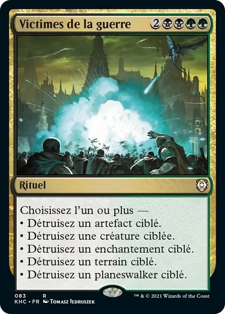 Victimes de la guerre, carte Magic KHC 83 — extension Kaldheim Commander