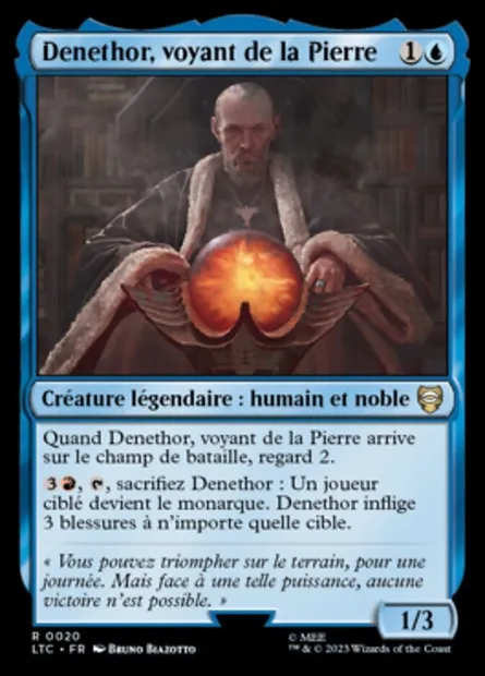Denethor, voyant de la Pierre, carte Magic LTC 20 — extension Tales of Middle-earth Commander