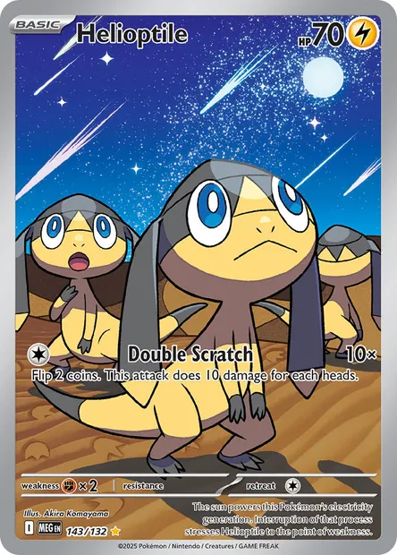 Helioptile, Pokémon card MEG 143 — Mega Evolution set