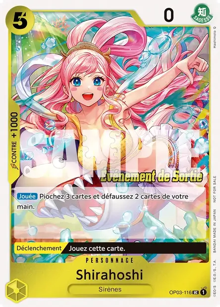 Shirahoshi, carte One Piece OP03-116 — extension PILLARS OF STRENGTH