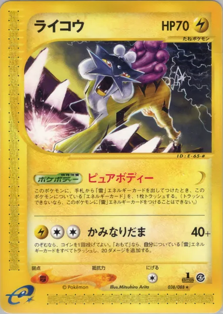 Raikou, carte Pokémon E4 038 — extension Split Earth