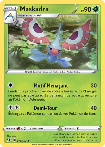 Maskadra, carte Pokémon RCL 11 — extension Clash des Rebelles
