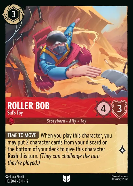 Roller Bob - Sid's Toy, Disney Lorcana card CH12-113 — Wilds Unknown set
