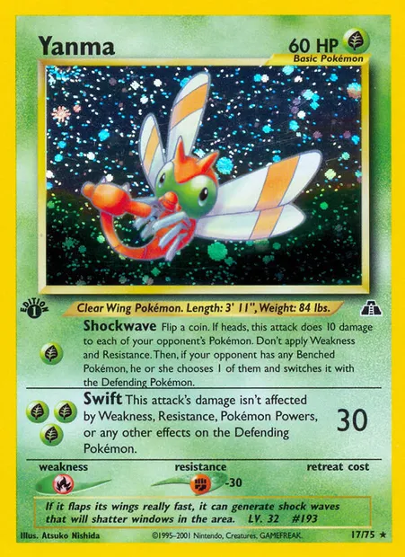 Yanma, Pokémon card ND 17 — Neo Discovery set
