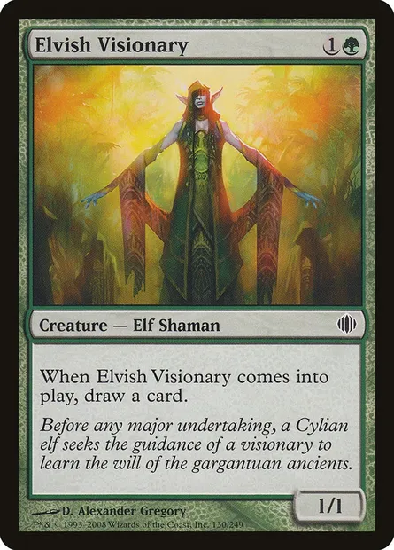 Elvish Visionary, Magic card ALA 130 — Shards of Alara set