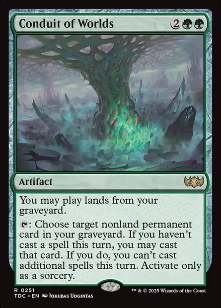 Conduit of Worlds, Magic card TDC 251 — Tarkir: Dragonstorm Commander set