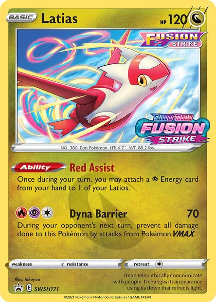 Latias, Pokémon card SWSH 171 — SWSH Black Star Promos set